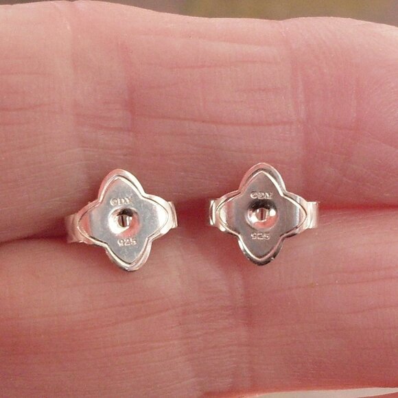 Retired David Yurman Labyrinth Diamond Hoop Earrings - 14K/925 - DY Backs - Picture 8 of 9